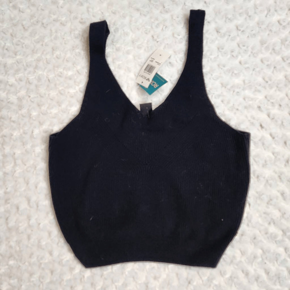 Roxy Black Crazy Glory Stretch Sweater Tank Top XL NWT (4208) - Picture 2 of 8